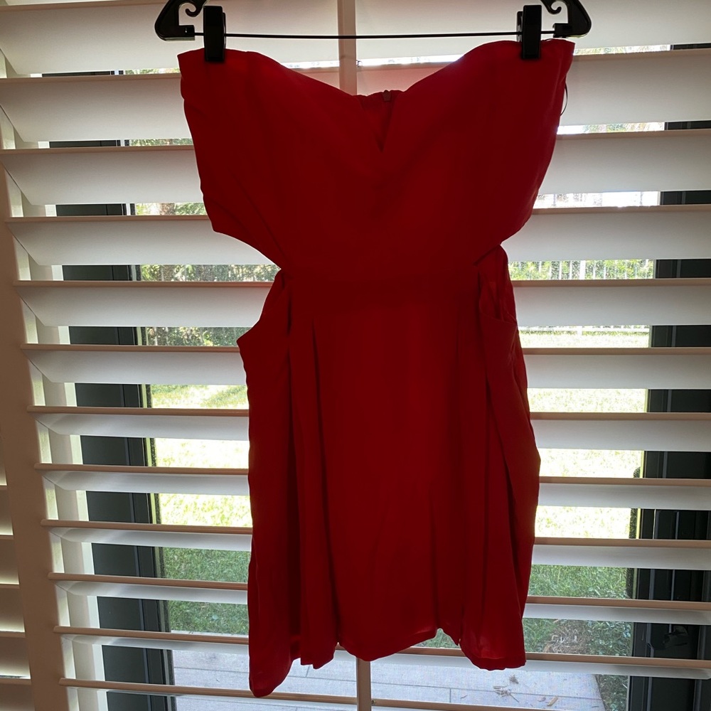 MYNE red strapless dress size 6